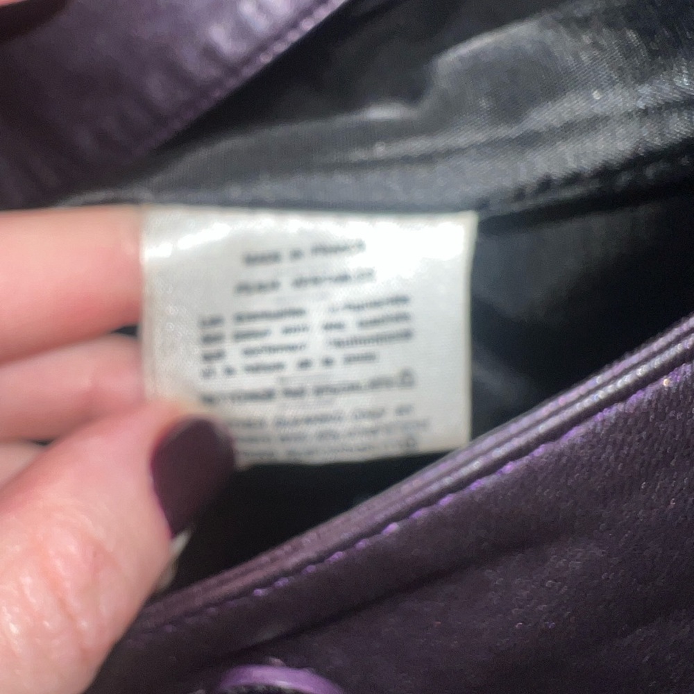 Herve Leger Leather purple coat - Picture 8 of 8